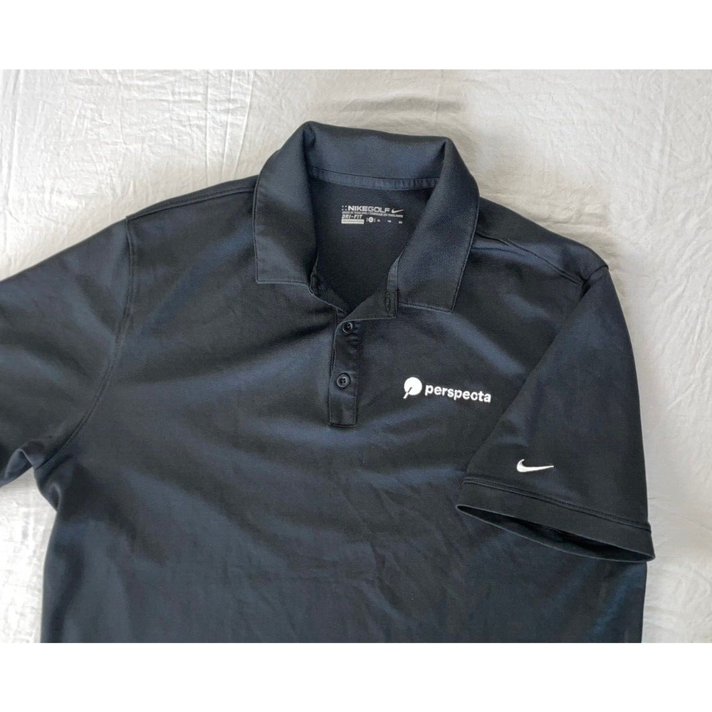 Nike Golf Dri-Fit Pique Polo Shirt. Black, Perspecta Stitched. Men' XL, EUC!!